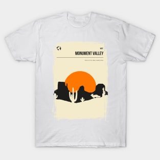 Monument valley vintage minimal book cover travel poster T-Shirt